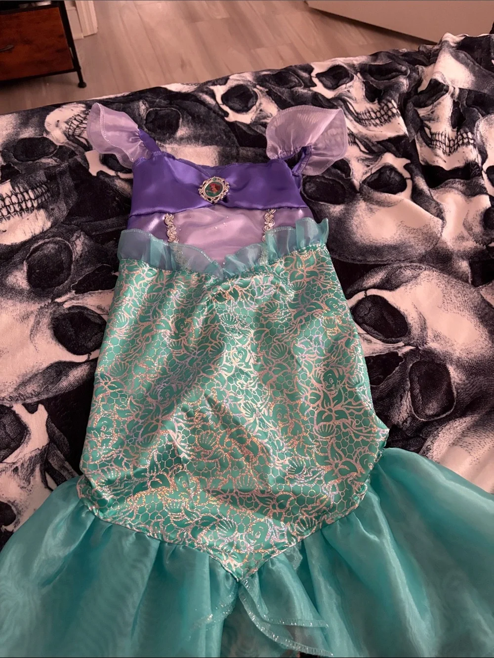 Girls Purple and Teal Mermaid Costume Dress Little Mermaid